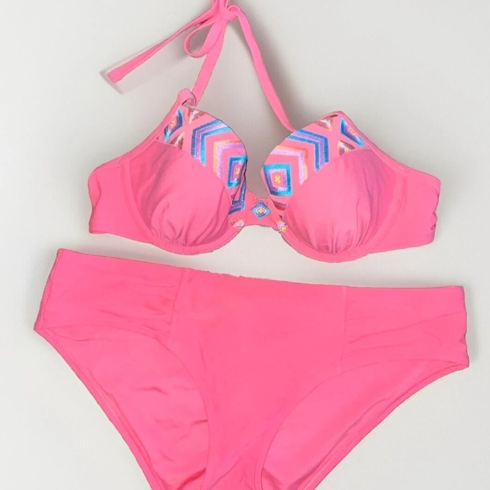 Aerie Vibrant Pink Bikini Set